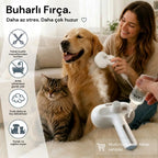 PeluSpa Buharlı Kedi ve Köpek Tarağı - Masaj Etkili Tüy Toplayıcı Fırça