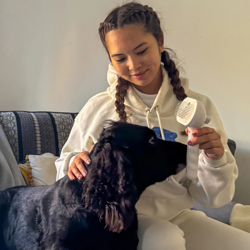 PeluSpa™ - Cepillo de Vapor 3-en-1 para Perros y Gatos